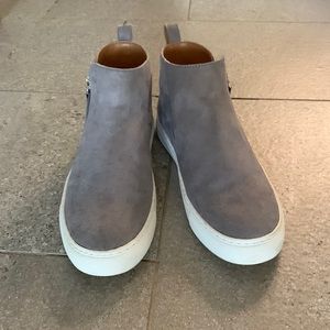 JCrew Size 8 high top slip on sneakers (worn 1 time) - size was too big for me